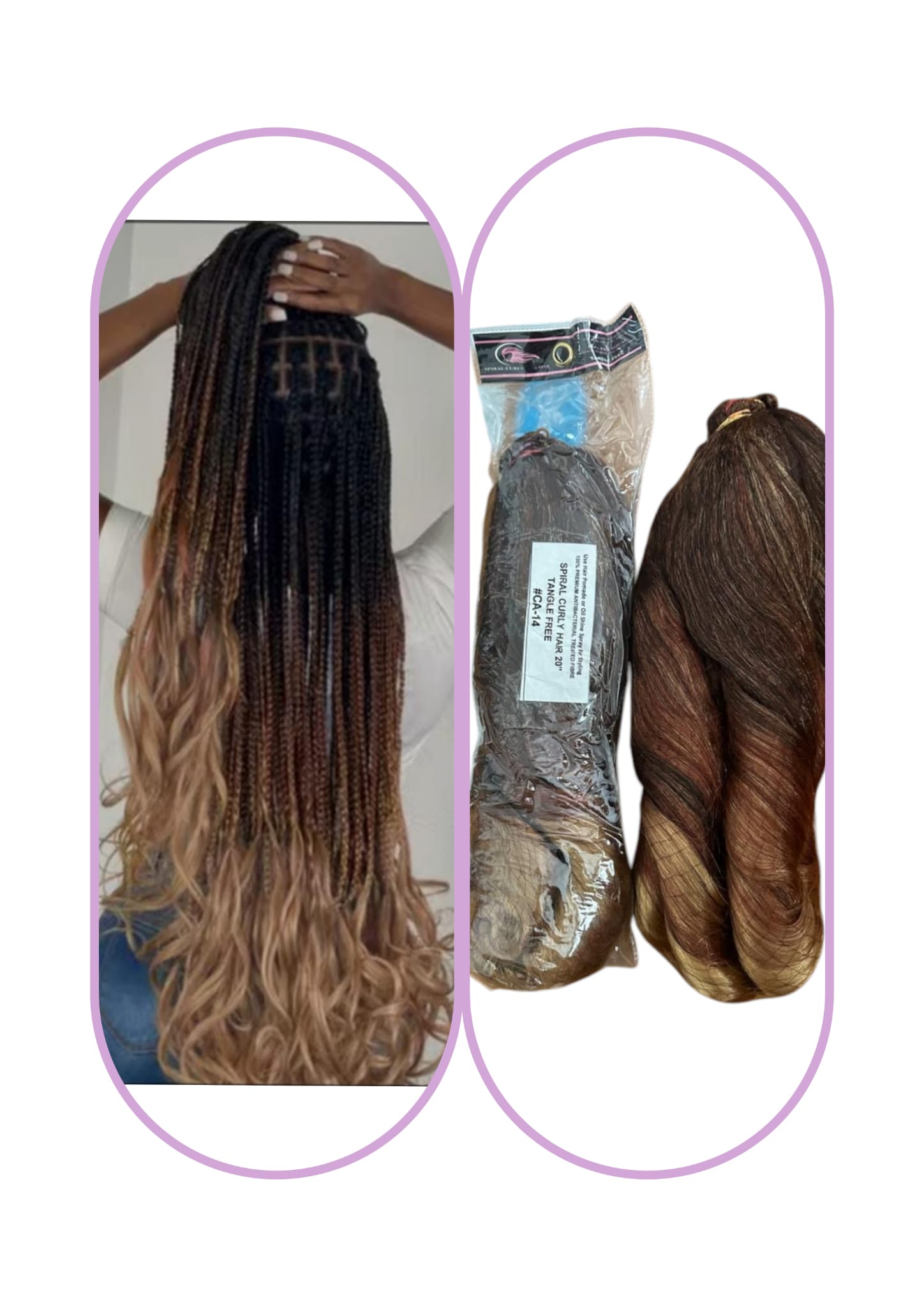 Spiral curly Gair Colour: #CA-14